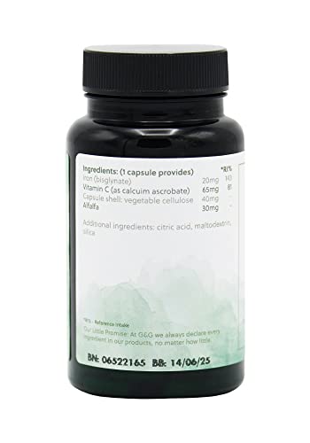 G&G Vitamins Vegan Iron Bisglycinate 60 Capsules
