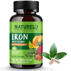 Naturelo Vegan Iron with Vitamin C - 180 Capsules