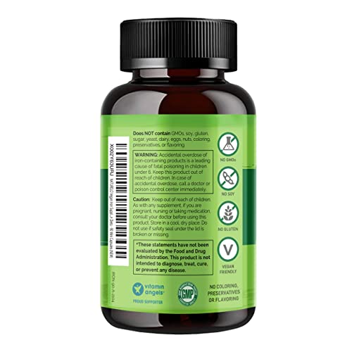 Naturelo Vegan Iron with Vitamin C - 180 Capsules