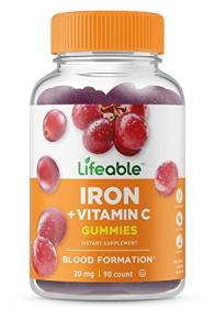Iron Gummies with Vitamin C - Great Taste - 90 Count