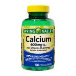 Calcium Plus Vitamin D Tablets, 600 mg, 100 Count