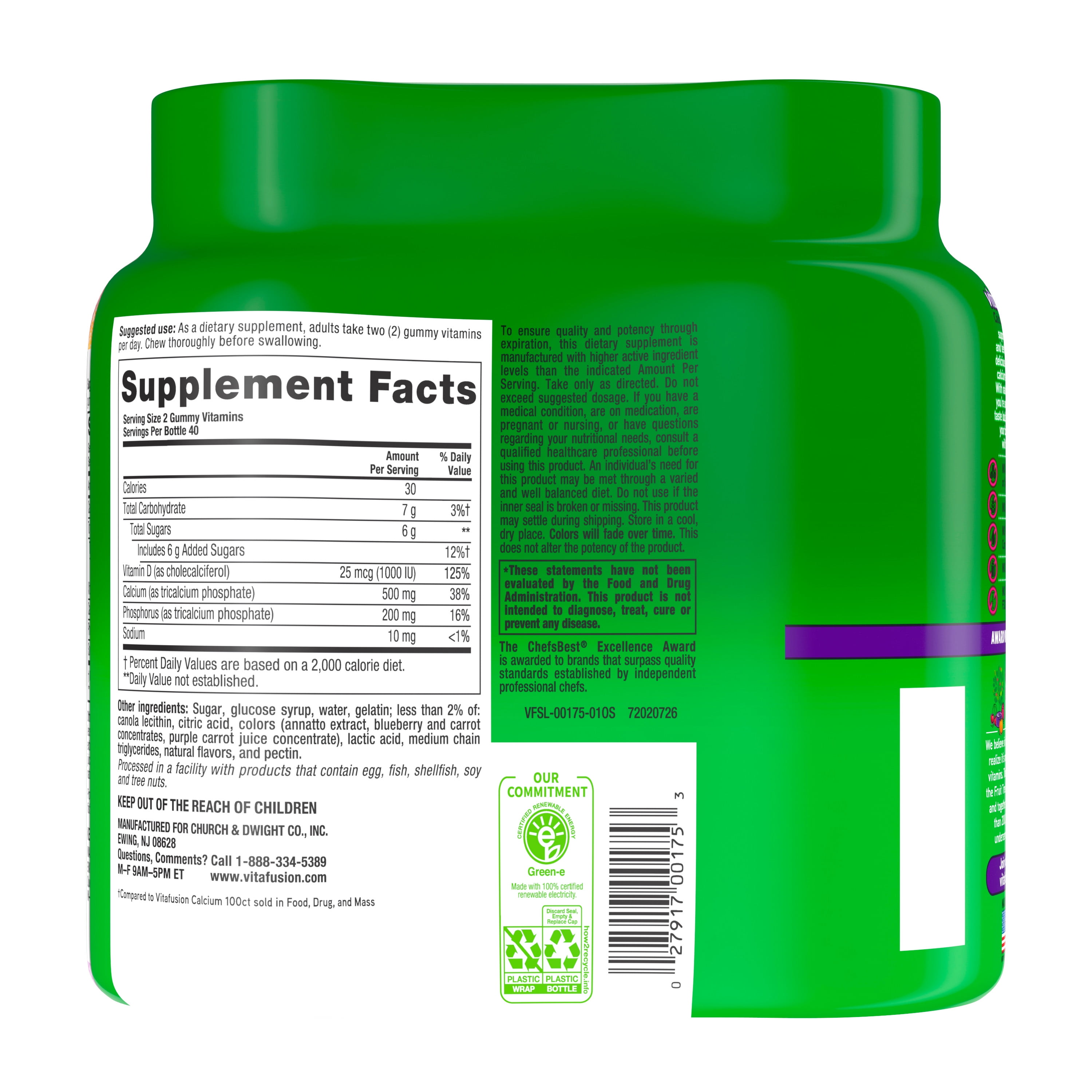 Vitafusion Calcium Gummy Vitamins Twin Pack