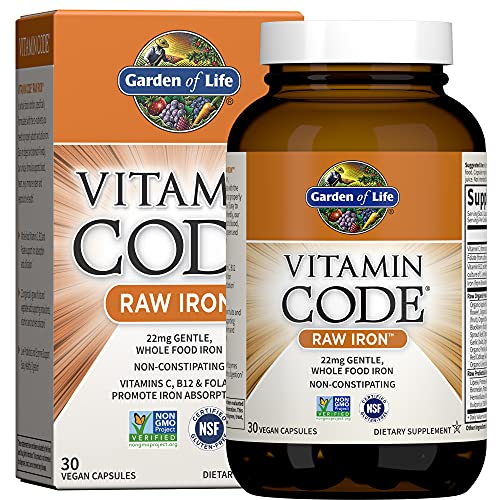 Garden of Life RAW Iron with Vitamin C and Probiotics