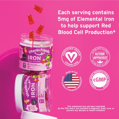 Kids Iron Gummies – Vegan, Organic, Allergen Free