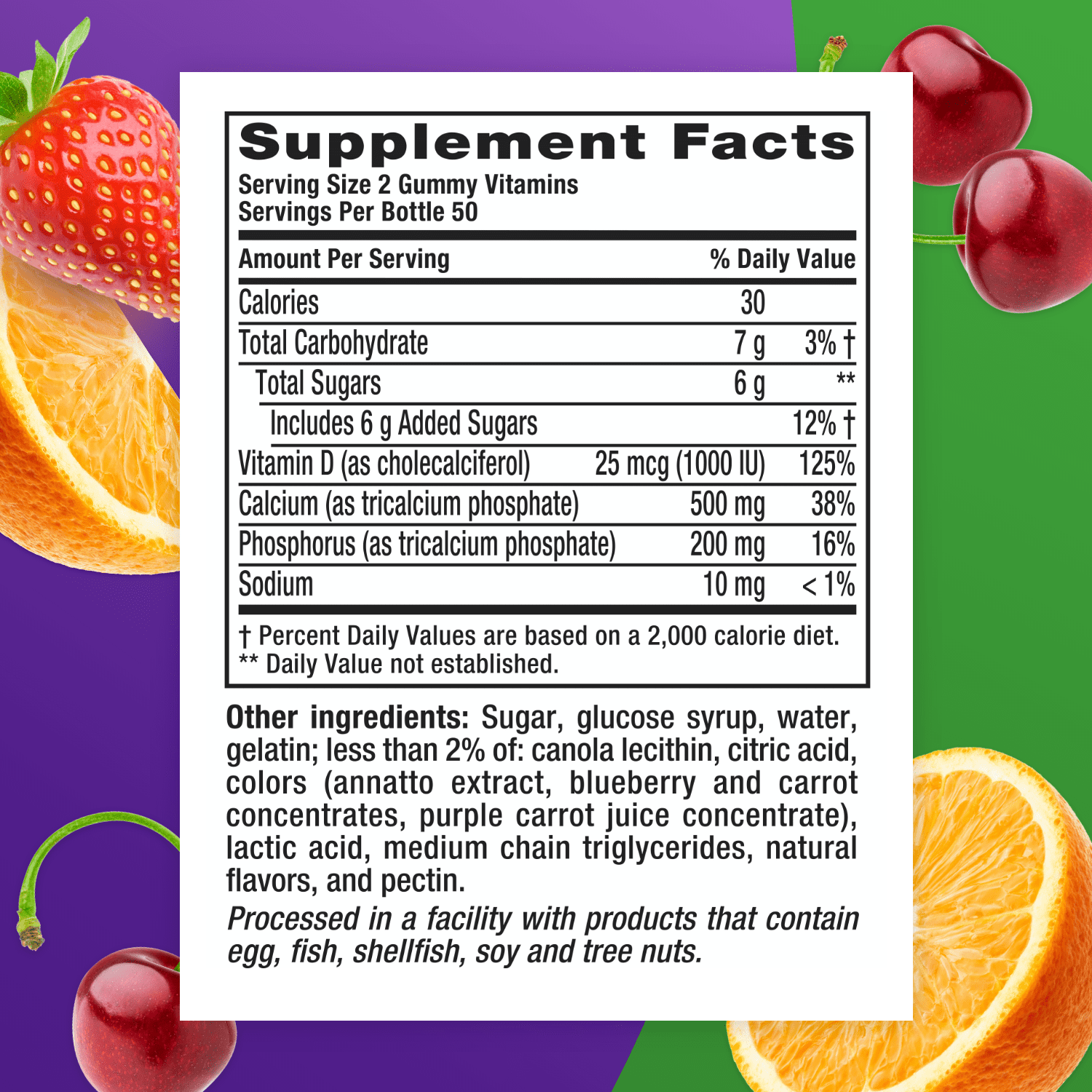Vitafusion Calcium Gummies for Adults, 500 mg