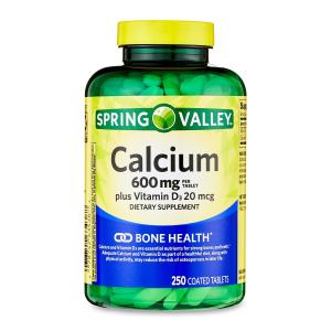 Calcium Plus Vitamin D Tablets, 600 mg, 250 Count