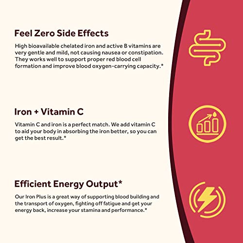 Iron Supplement with Vitamin C & B Vitamins 60ct