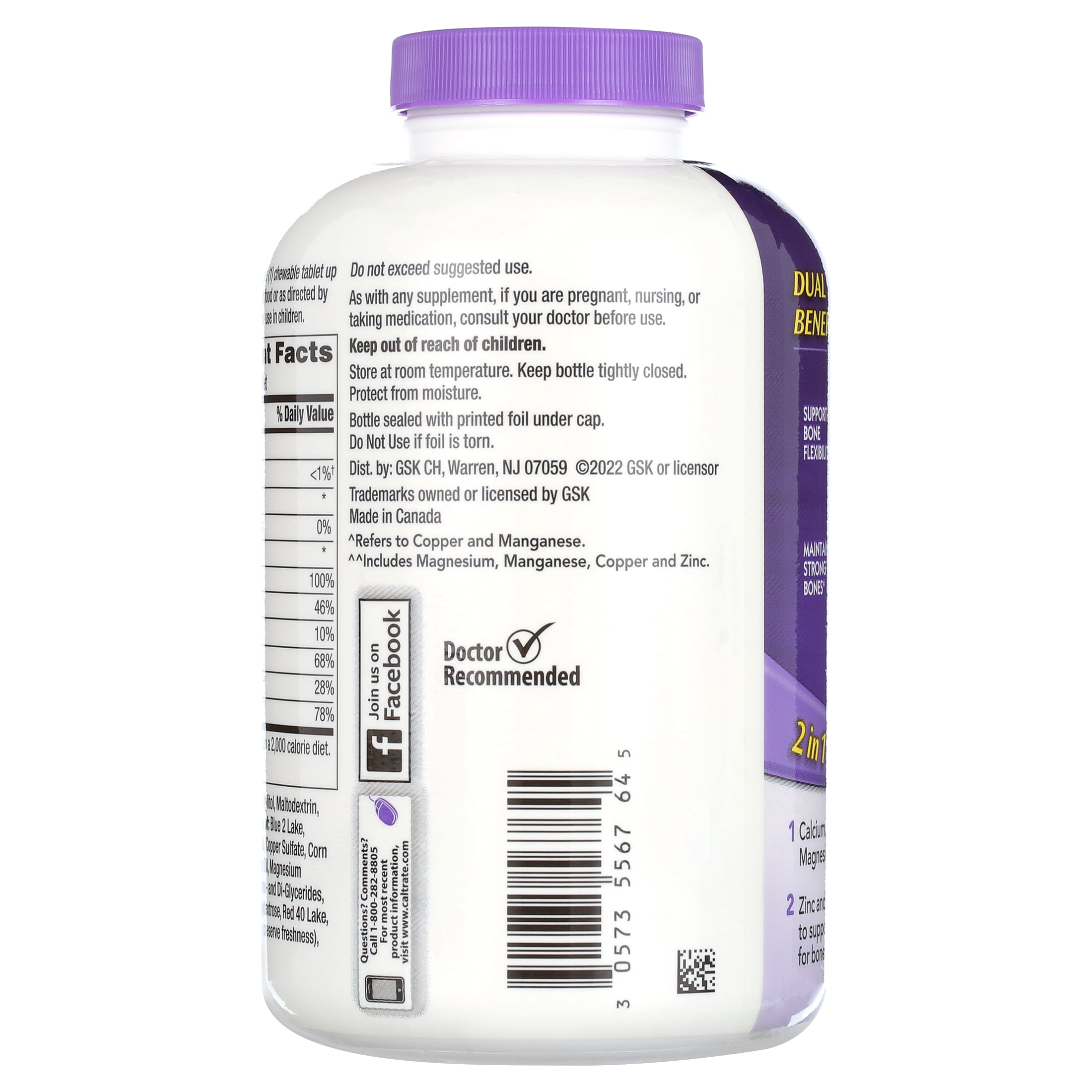 Caltrate Advanced Calcium 600 Plus D3 Chewables