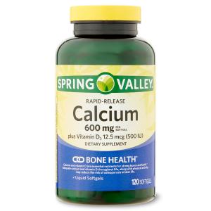 Spring Valley Rapid-Release Calcium Softgels 600 mg