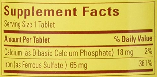 Nature Made Iron 65 mg - 365 Tablets