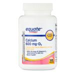Equate Calcium and D3 Tablets, 600 mg, 120 Count