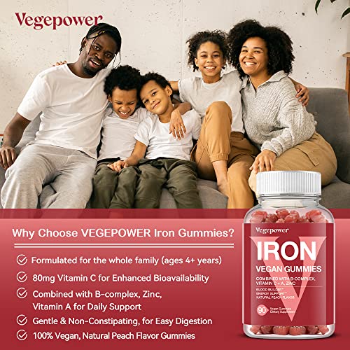 Vegan Iron Gummies with Vitamin C & B-Complex
