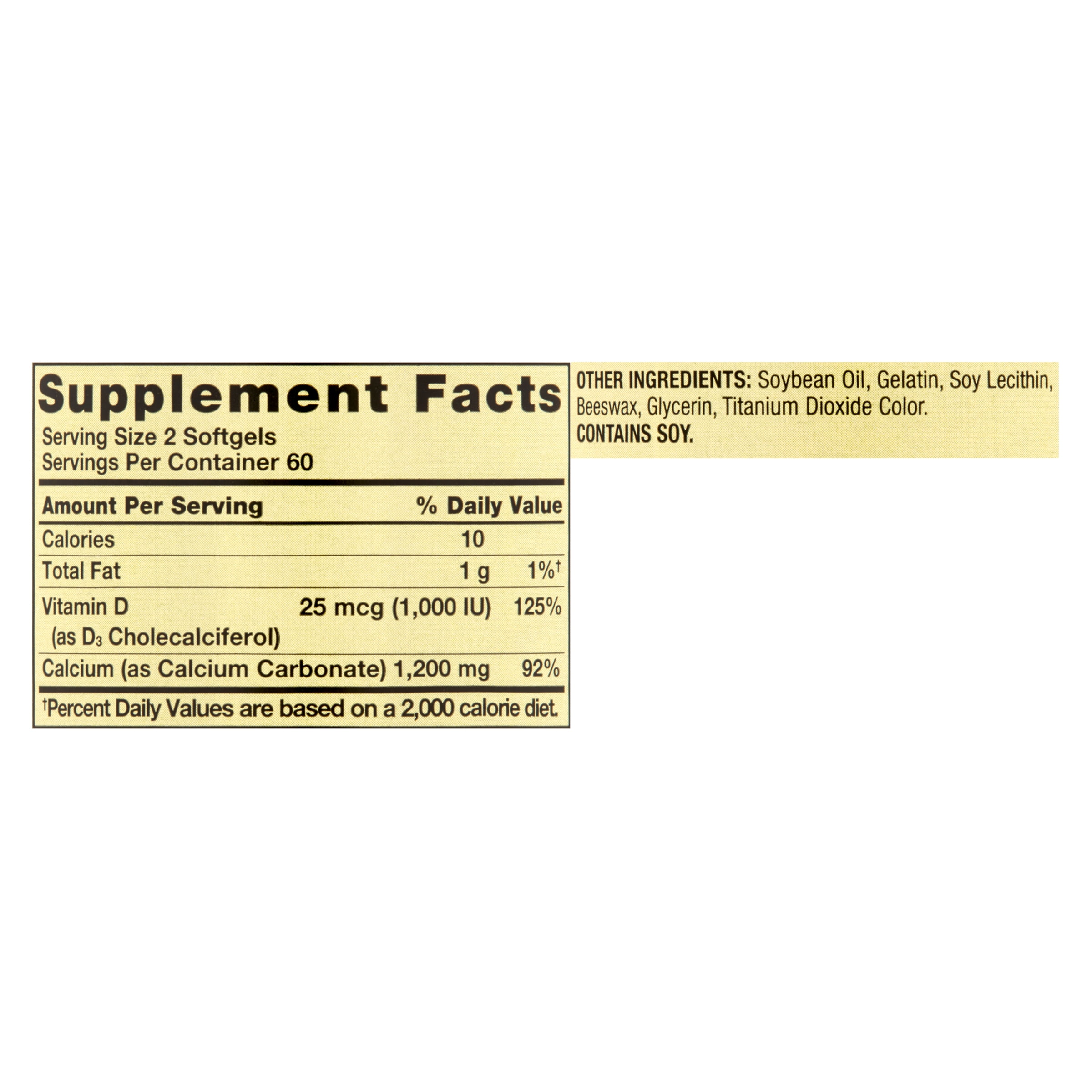 Spring Valley Rapid-Release Calcium Softgels 600 mg