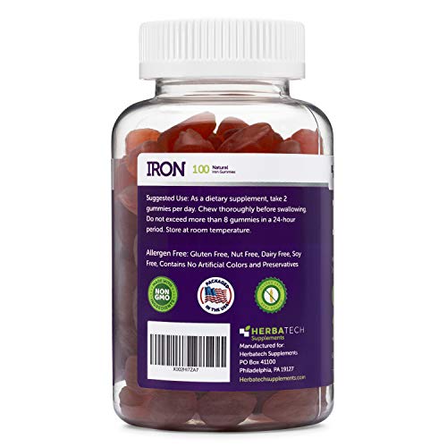 Iron Gummies for Adults and Kids - Vegan Formula
