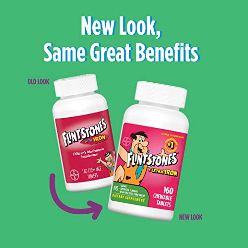 Flintstones Chewable Kids Vitamins with Iron, 160 Count