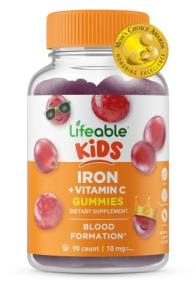 Kids Iron Gummies with Vitamin C – Natural Flavor