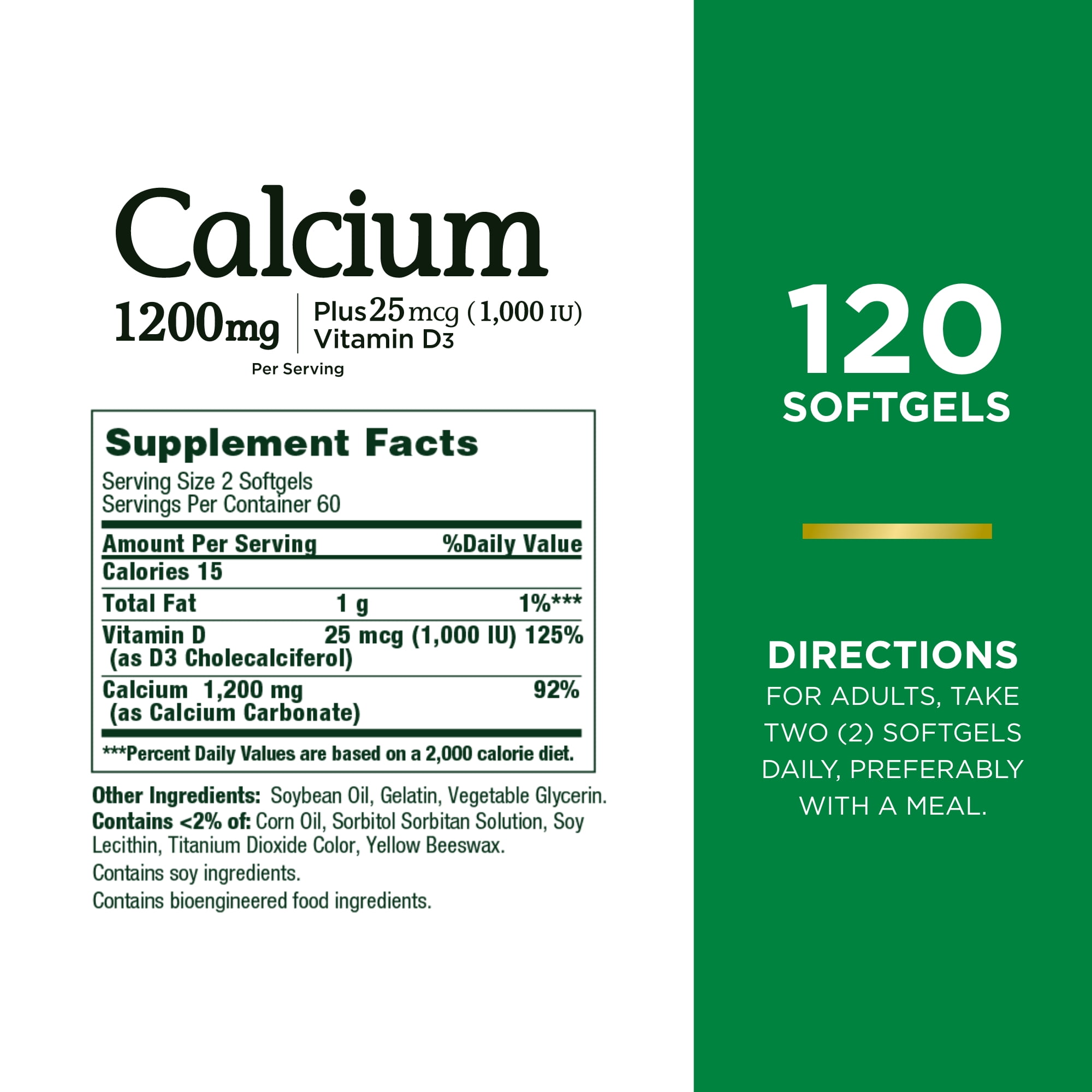 Nature's Bounty Calcium 1200 mg with Vitamin D
