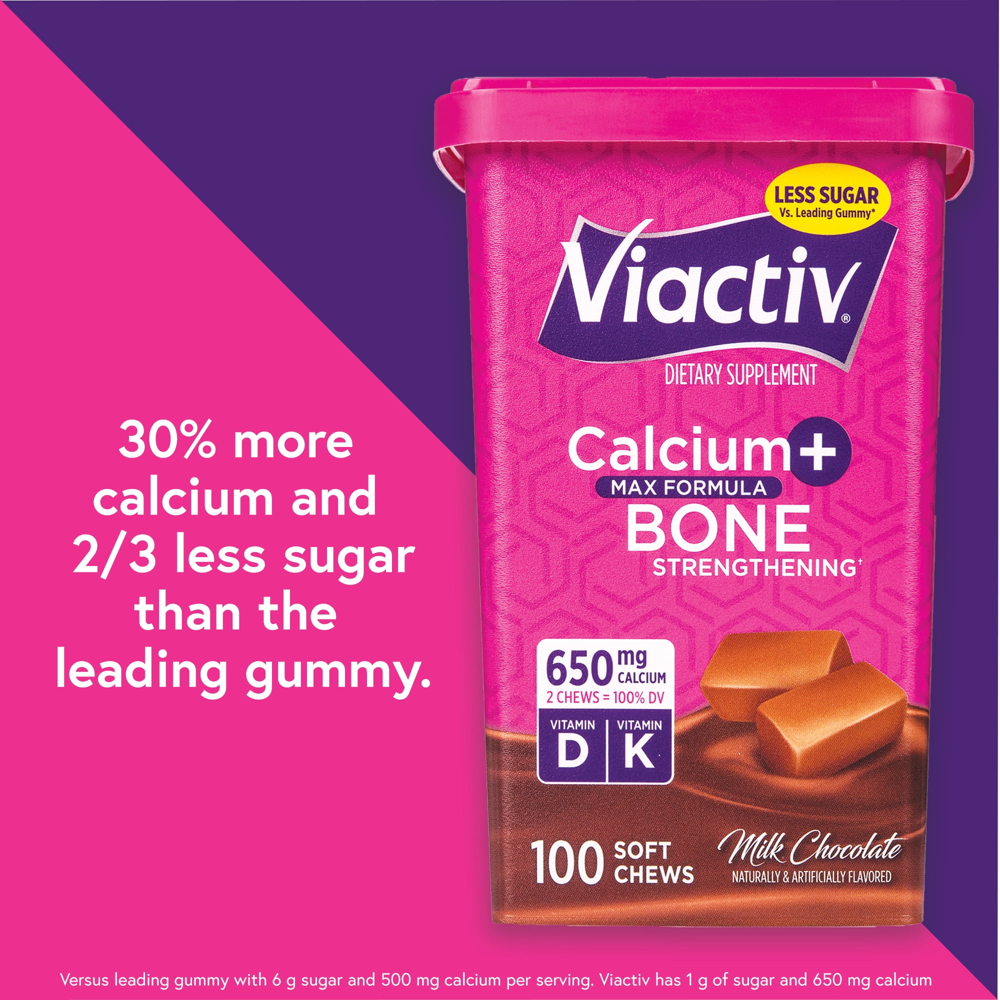 Viactiv Calcium Plus D Milk Chocolate Chews 6 Pack