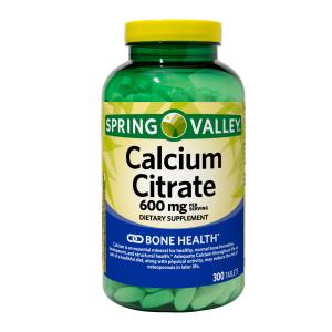 Spring Valley Calcium Citrate 600 mg, 300 Tablets