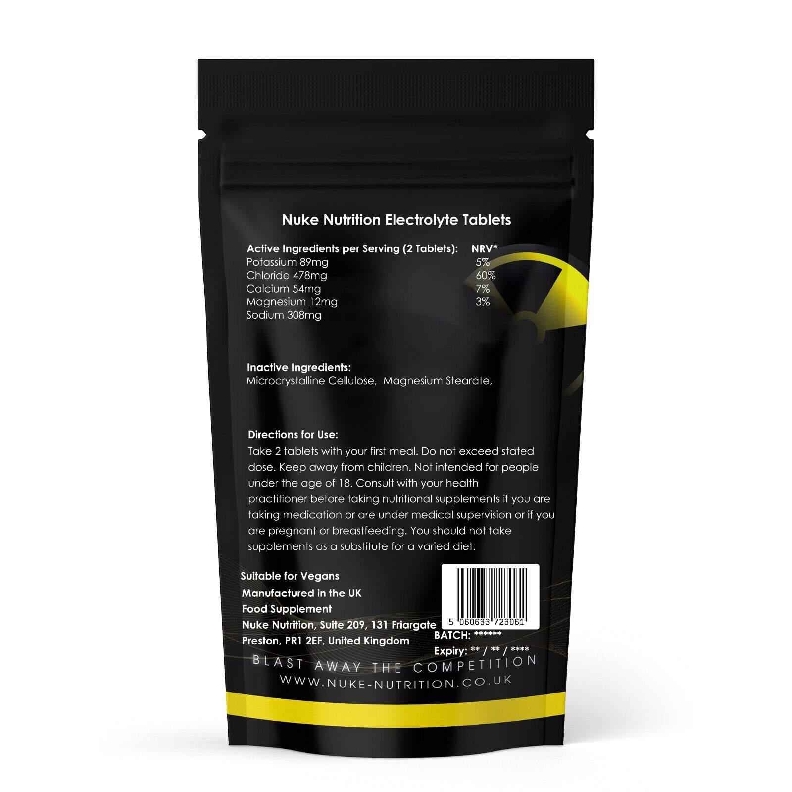 Electrolyte Tablets for Hydration and Recovery - 120 Count