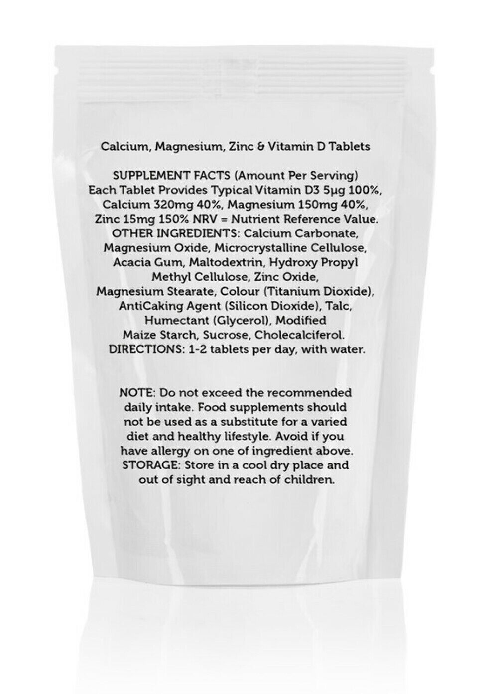 Calcium, Magnesium, Zinc & Vitamin D Tablets