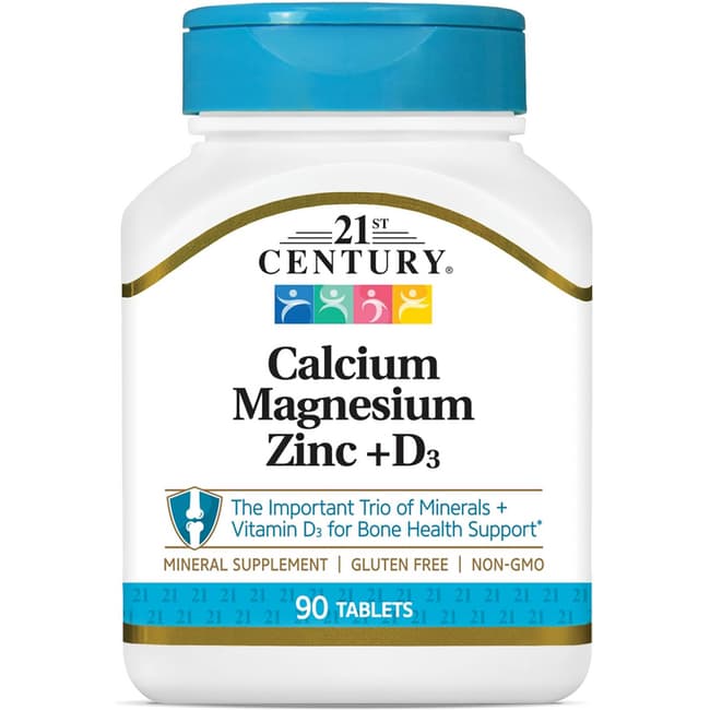 Calcium Magnesium Zinc with D3 - 90 Tablets