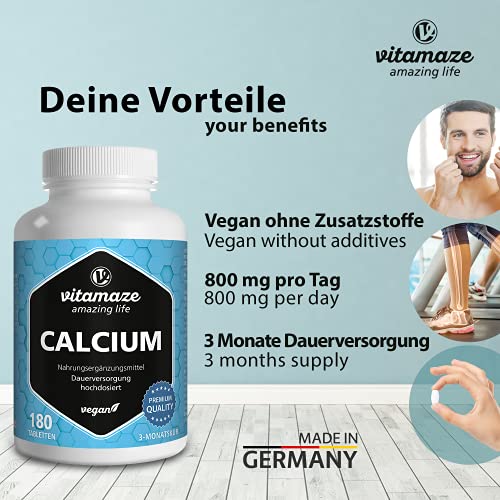 High-Dose Vegan Calcium Tablets, 180 Count