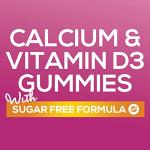 Calcium & Vitamin D3 Sugar Free Gummies - 120 Count