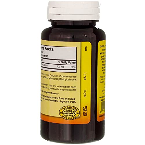Oyster Shell Calcium 500 mg - 100 Tablets