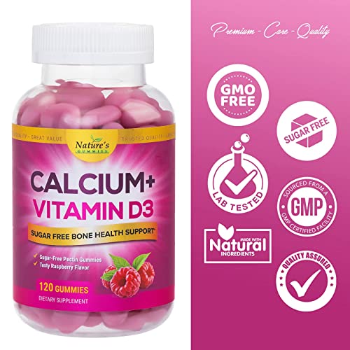 Sugar Free Calcium Gummies with Vitamin D3 - 120 Chews