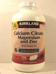 Kirkland Calcium Citrate, Magnesium, Zinc & D3 Tablets
