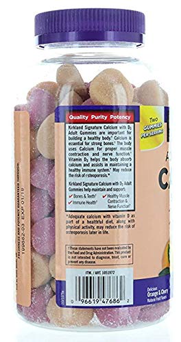 Kirkland Chewable Calcium & Vitamin D3 Gummies