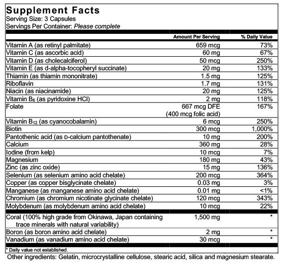 Bob Barefoot Coral Calcium 1500mg - 240 Caps
