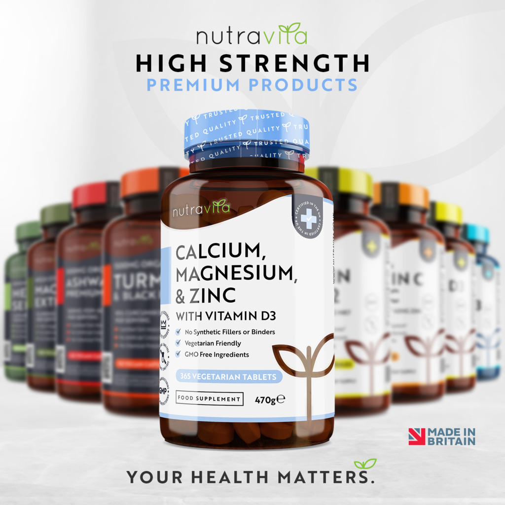 Calcium, Magnesium, Zinc with Vitamin D3 - 365 Veggie Tablets
