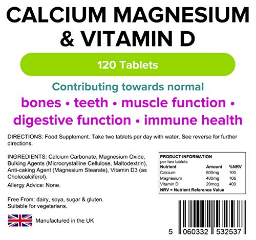 Calcium, Magnesium & Vitamin D Tablets for Bones