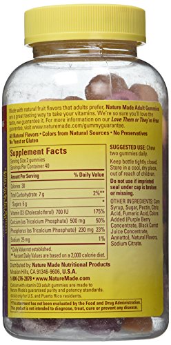 Nature Made Calcium Gummies, Cherry Orange Strawberry 160 Count