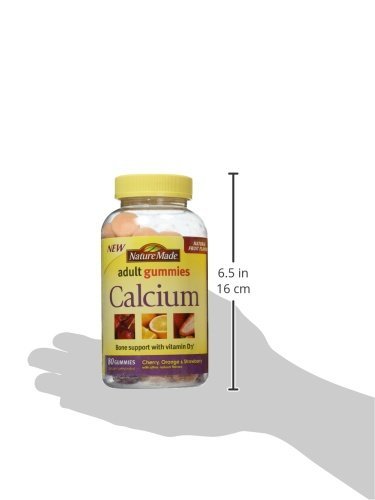 Nature Made Calcium Gummies, Cherry Orange Strawberry 160 Count