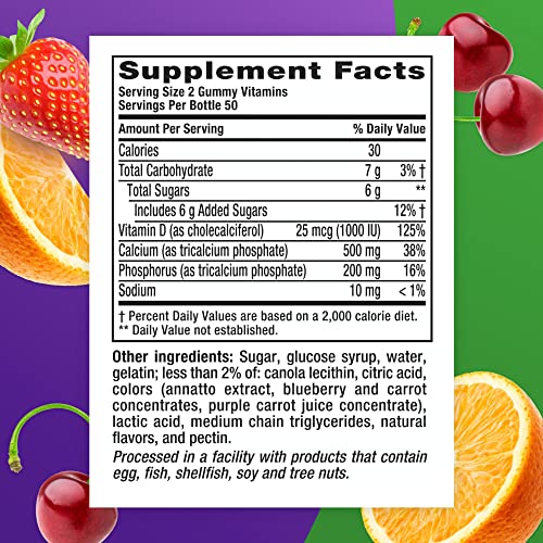 Vitafusion Calcium + D3 Gummies - 4 Pack