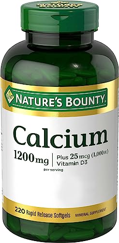 Calcium Plus Vitamin D3 Softgels, 1200mg, 220 Count