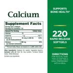 Calcium Plus Vitamin D3 Softgels, 1200mg, 220 Count