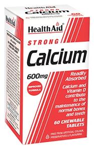 HealthAid Chewable Calcium 600mg - 60 Tablets