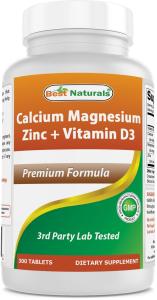 Calcium Magnesium Zinc with Vitamin D3 - 300 Tablets
