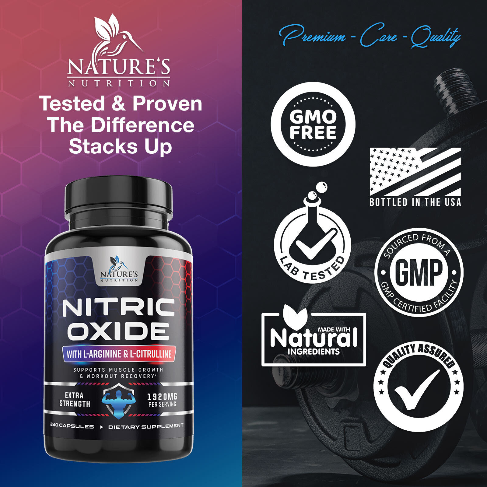 Extra Strength Nitric Oxide Formula with L-Arginine