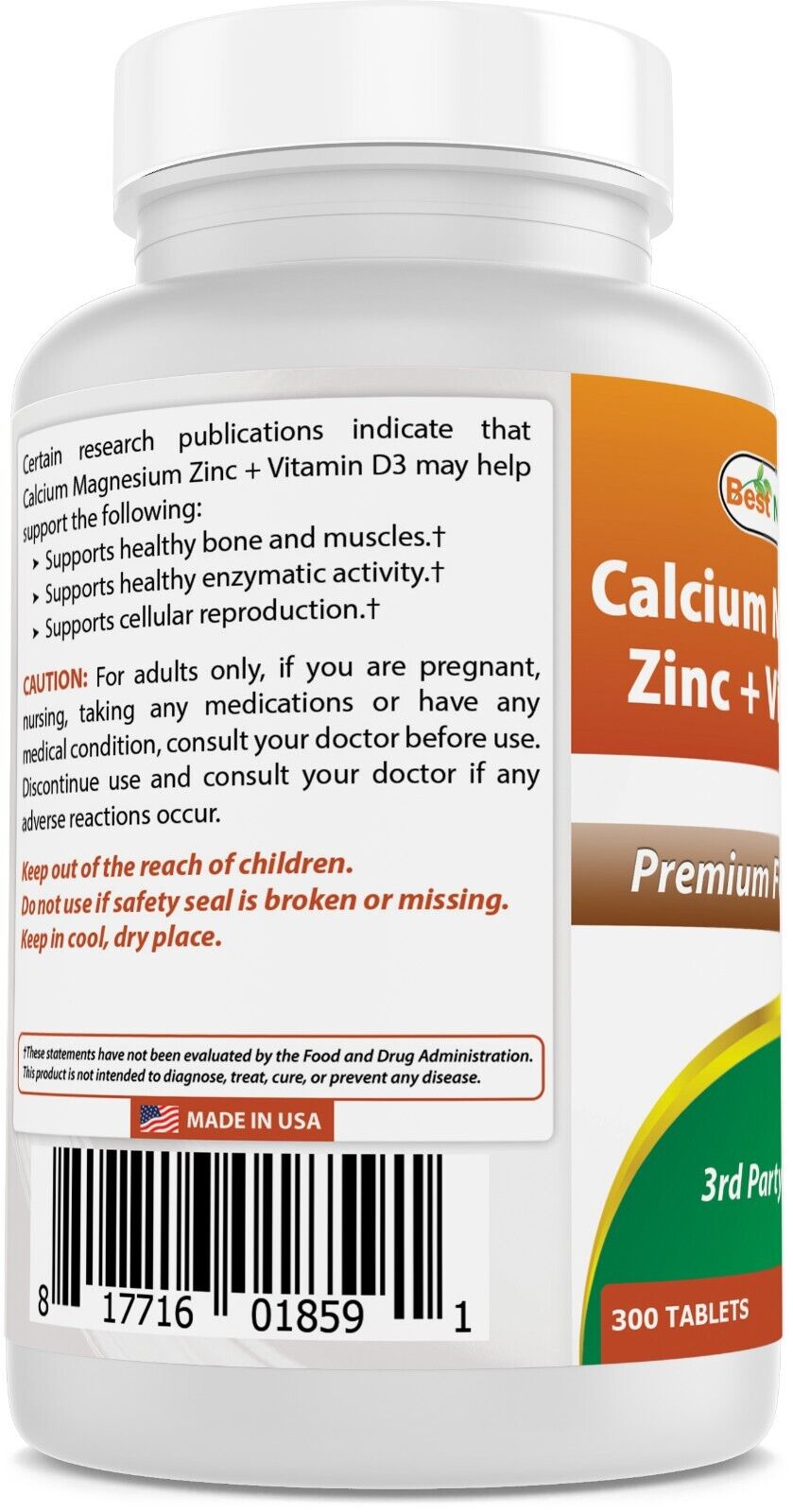 Calcium Magnesium Zinc with Vitamin D3 Tablets