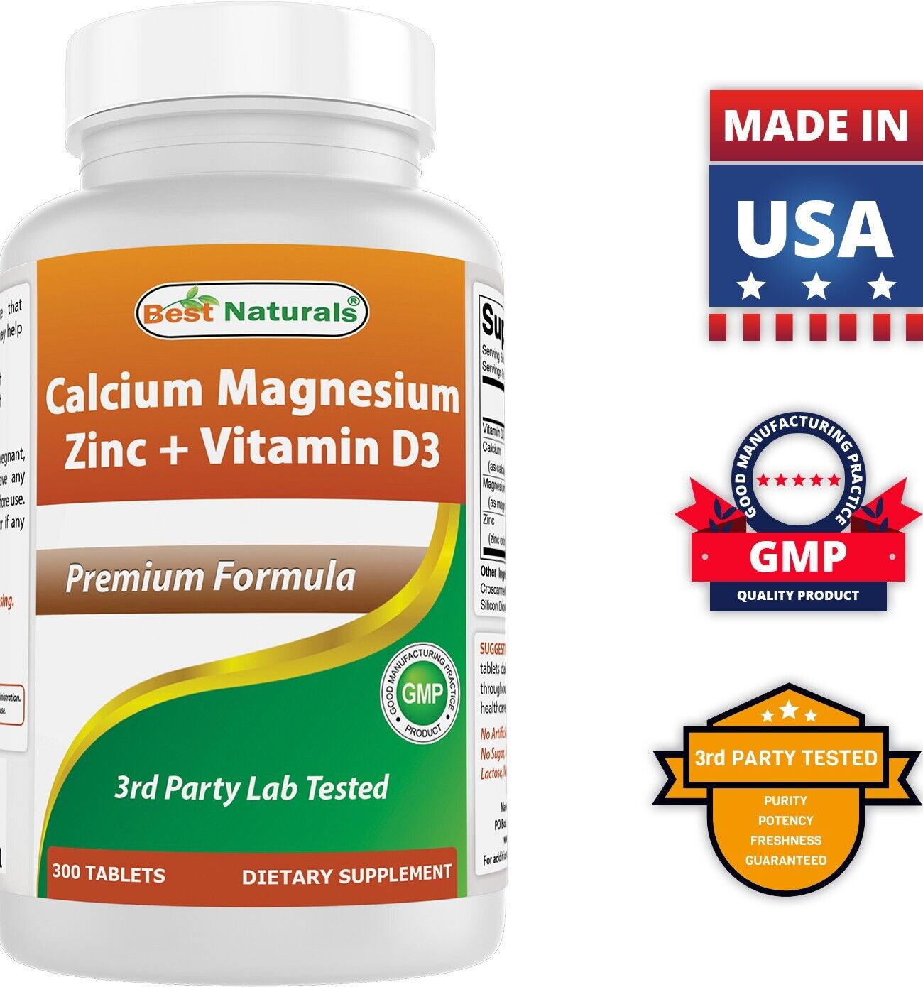 Calcium Magnesium Zinc with Vitamin D3 Tablets