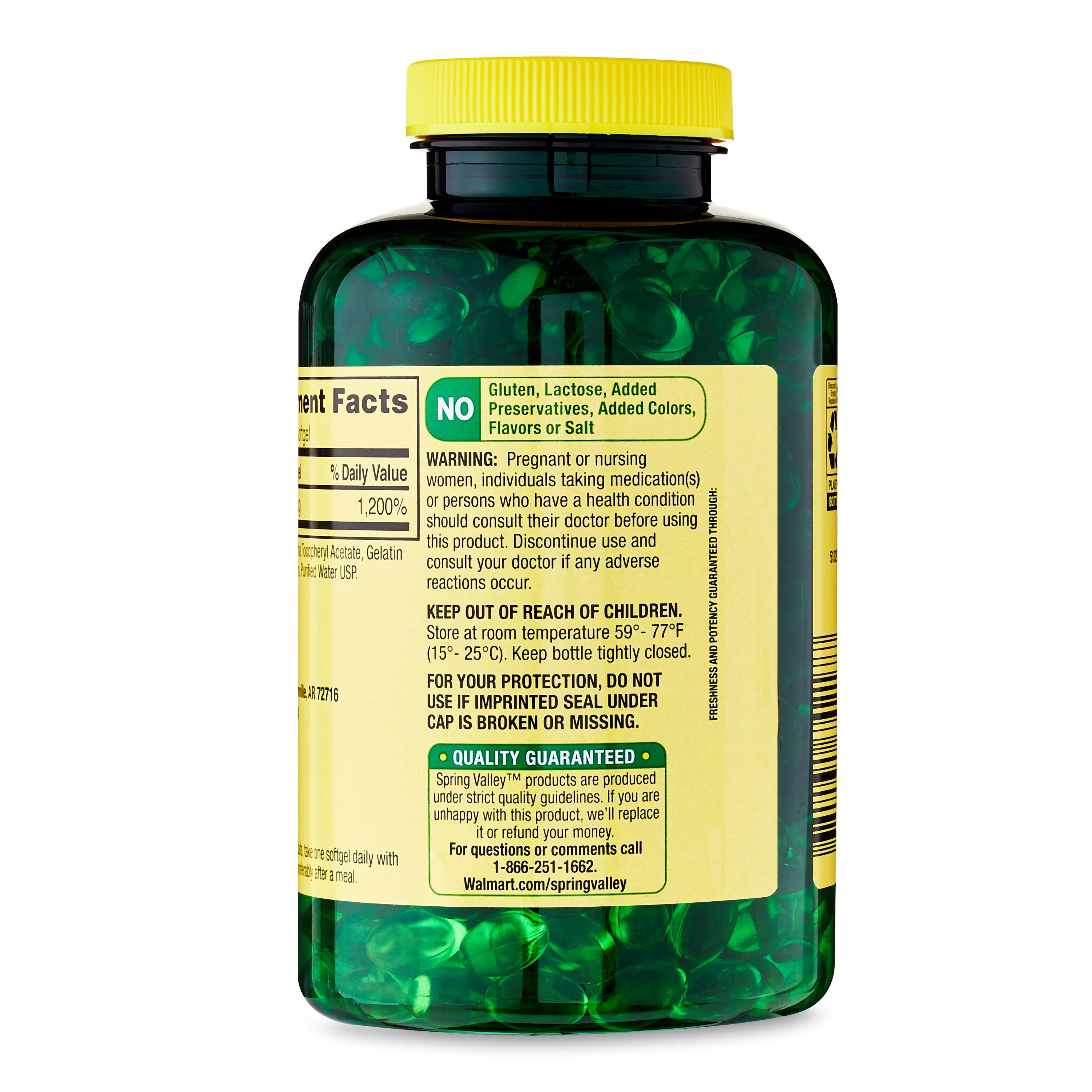 Spring Valley Vitamin E 180 mg, 500 Softgels