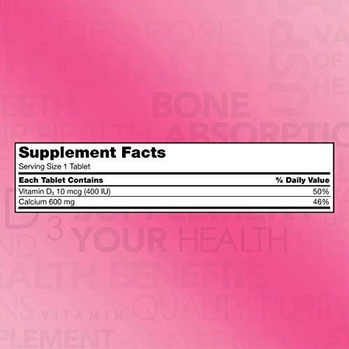 Kirkland Calcium 600mg with Vitamin D3, 500 Tablets