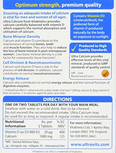 Vitabiotics Ultra Calcium & Vitamin D Tablets 30