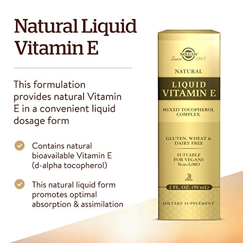 Liquid Vitamin E Drops - 2 oz Non-GMO