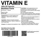 Vitamin E 400iu Softgel Capsules - UK Made